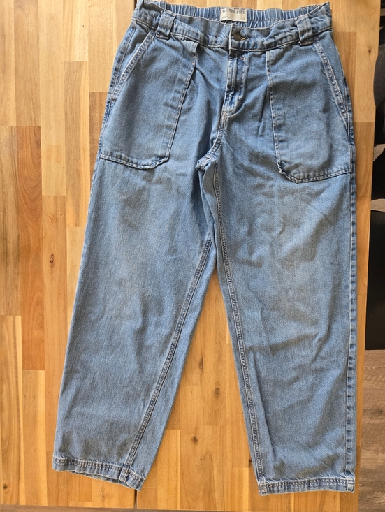 We The Free Denim - We The Free light blue denim elastic-waist Wide Leg pants